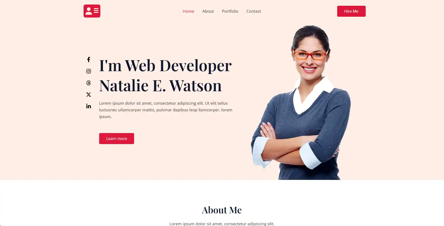 Wordpress Portfolio - A professional portfolio website built with WordPress and Elementor.